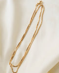 Rare Long Thick Vintage Box Chain Necklace 18K Gold