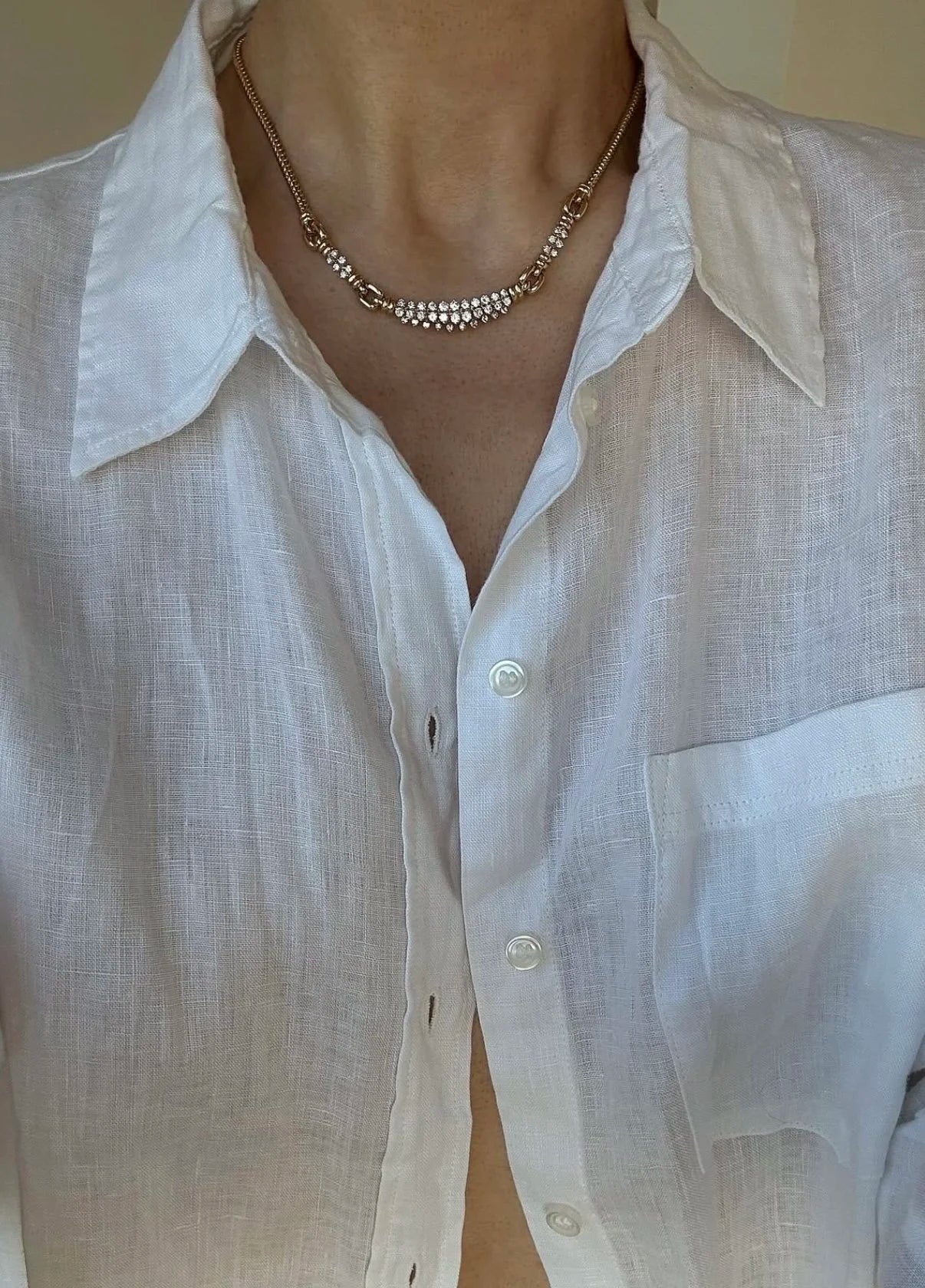 Exquisite Big Dream Diamond Vintage Necklace 18K Gold