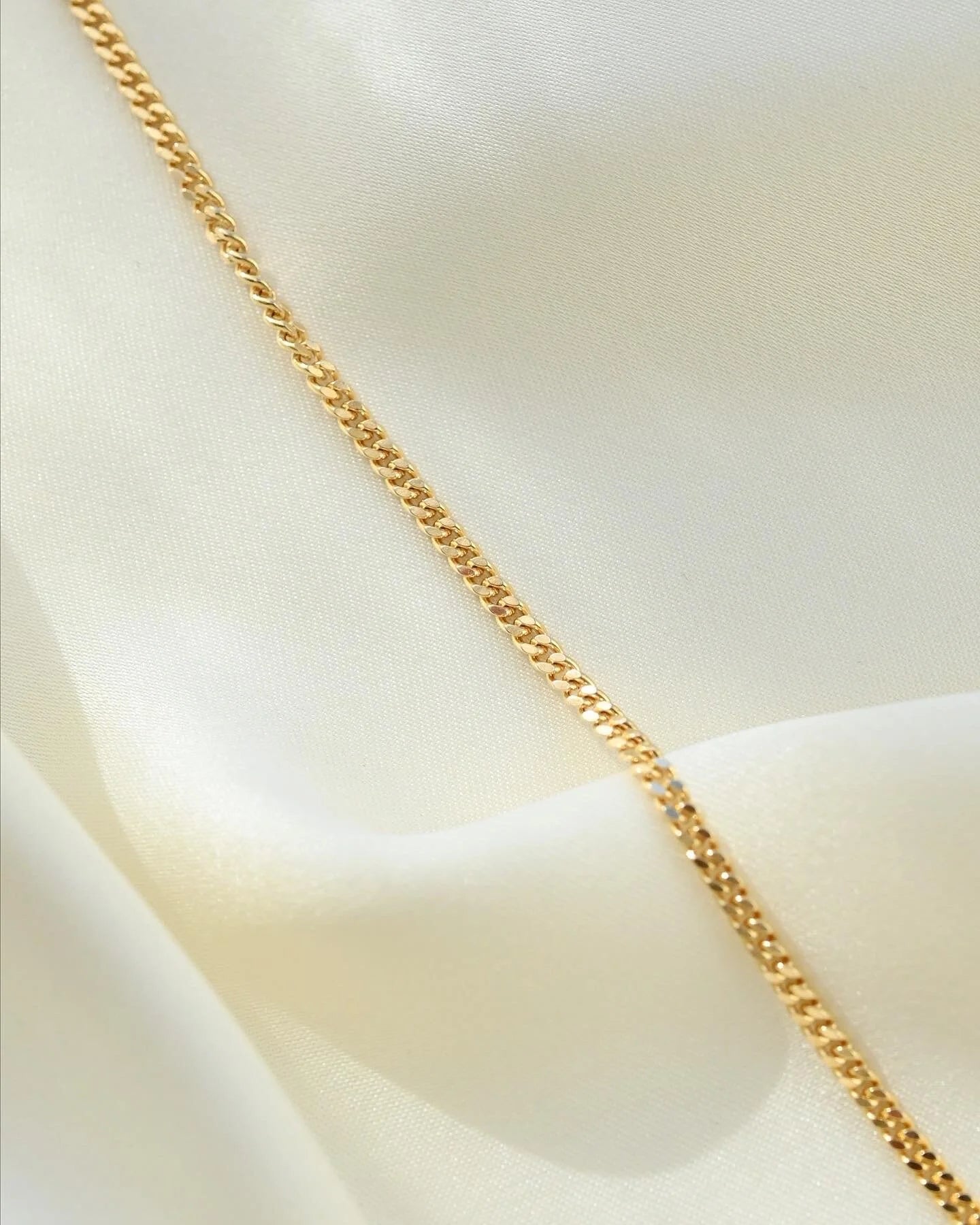 Looong Sexy Italian Curb Link Chain 18K Gold