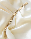 Beautiful Classic Danish Geneva Link Bracelet 14K Gold 1960s