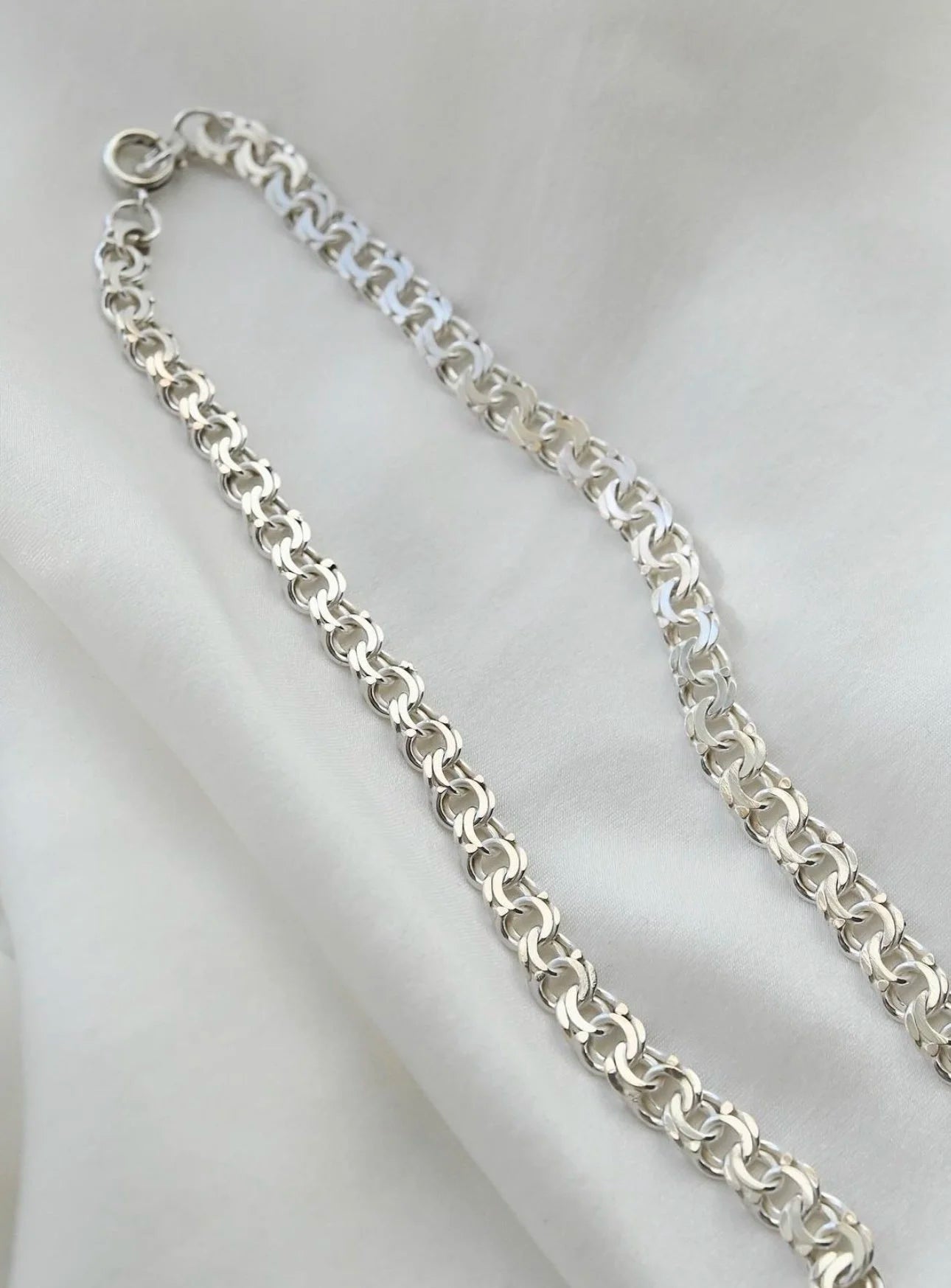 Fully Hallmarked Vintage Bismarck Silver Link Chain 1947 Sweden
