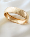 Antique Heavy Swedish Flower Dream Bangle 18K Gold Beg. 1900s