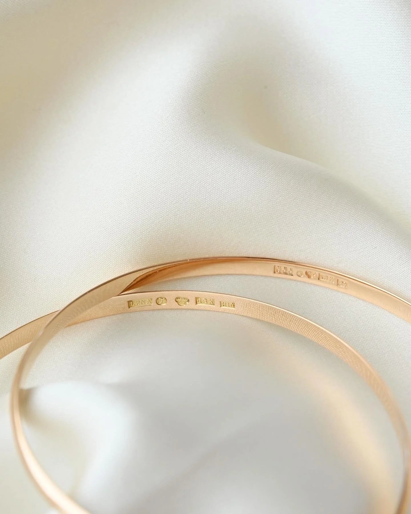 Selling Separately! Two Classic  Swedish Bangles 18K Gold 1969 and 1982