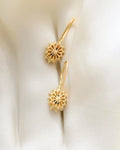 Timeless Diamond x Sapphire Cluster Danglers 18K Gold 1980s
