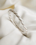 Stunning Danish 60 Grams (!) Vintage Sterling Silver Twisted Bangle