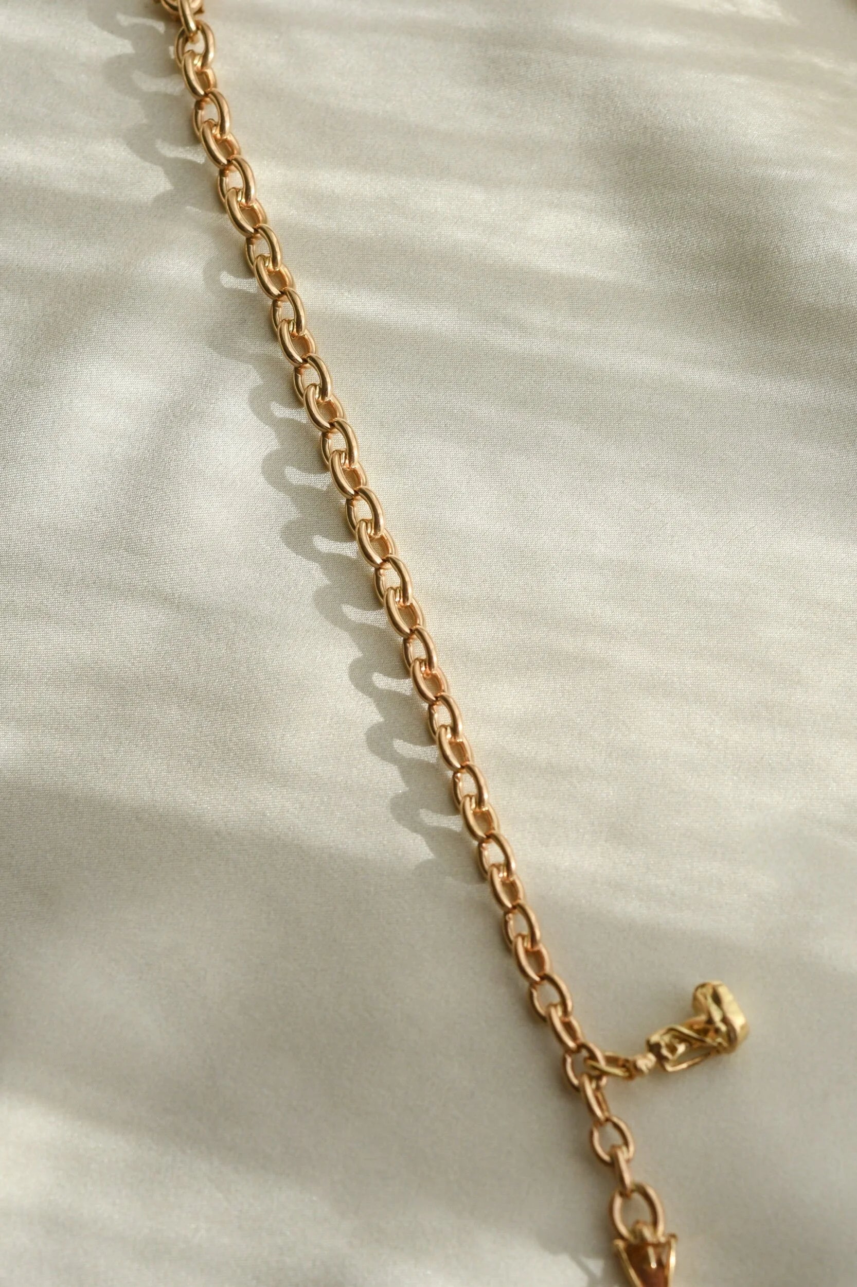 The Little Mermaid Sizeable Anchor Bracelet 14K Rose Toned Gold 1960s