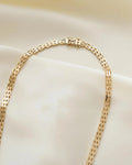 Magical Rare Baby Brick Link Necklace 14K Gold 1970s