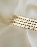Amazing Danish Vintage Double Row Geneva Bracelet 14K Gold