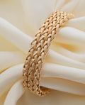 Heavy 27 Grams Italian Vintage Triple Mesh Rope Link Bracelet 18K Gold