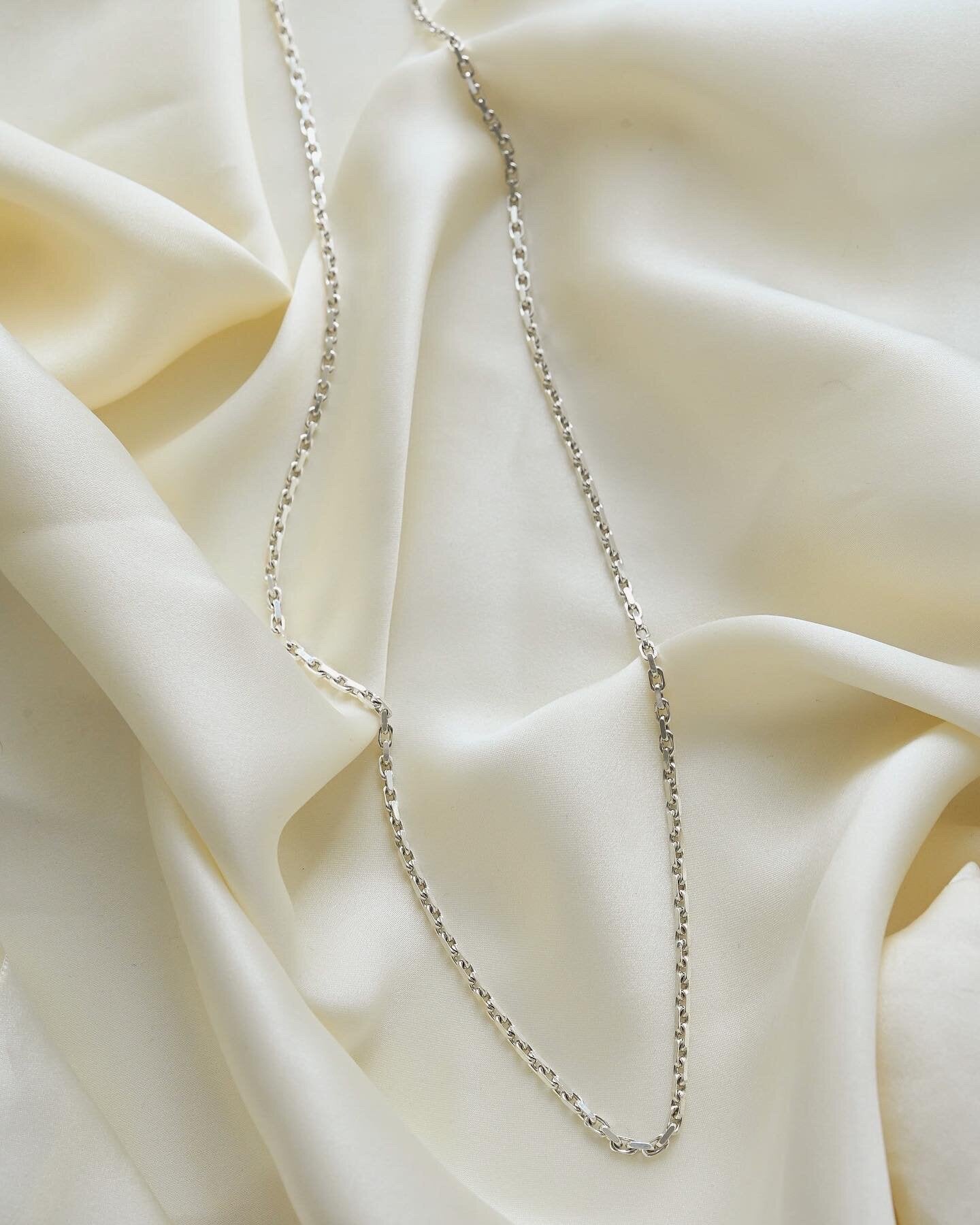 Super Pretty Long Anchor Link Chain Sterling Silver