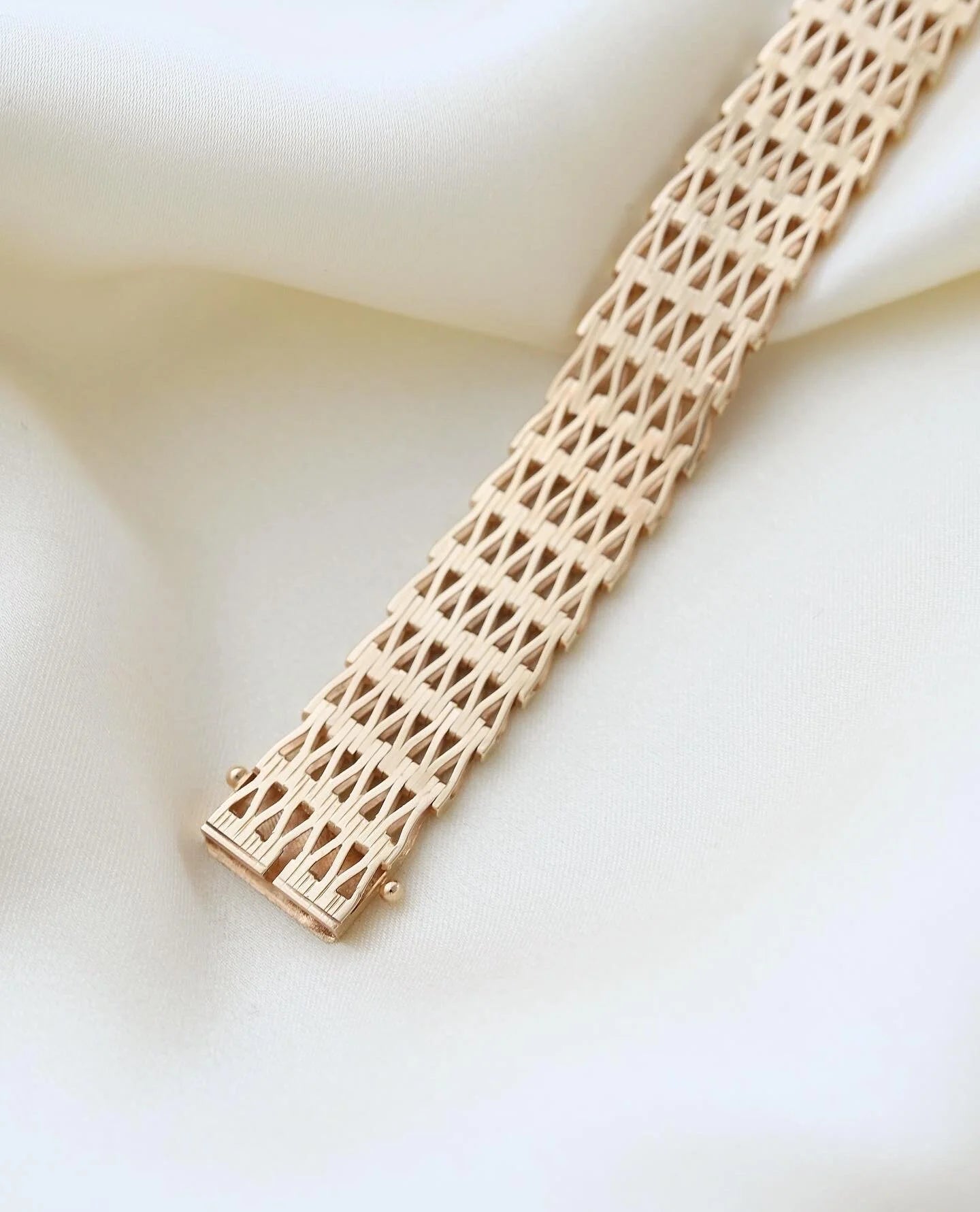 STUNNING Y Link Bracelet by Jens Poul Asby 14K Gold 1960