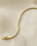 Baby Brick Link Bracelet 14K Gold 1950s
