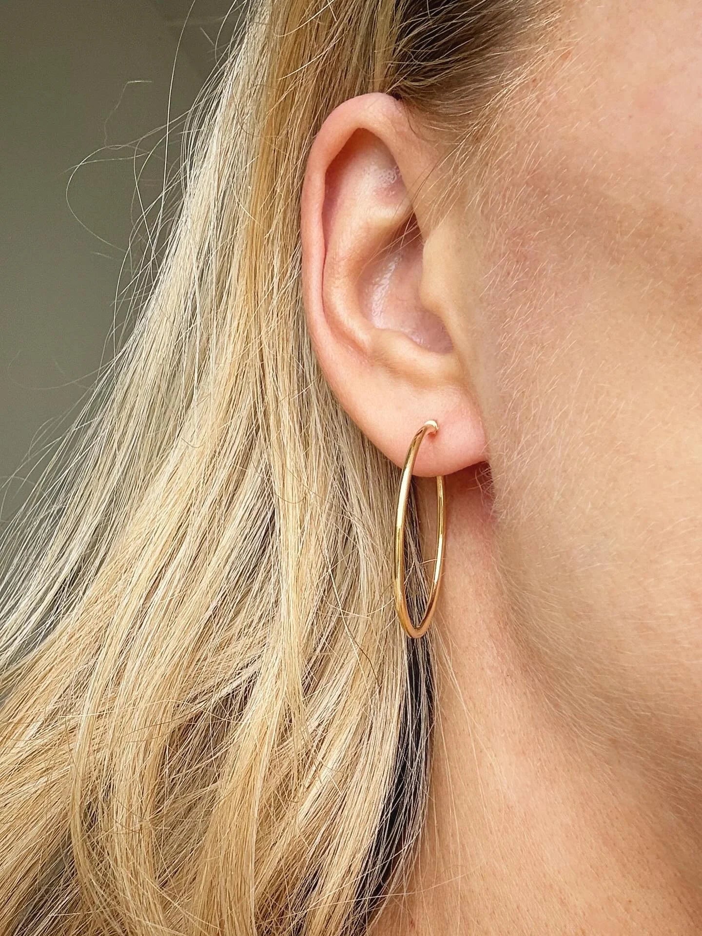 The Classic Hoop Earrings Vintage 9K Gold Sweden