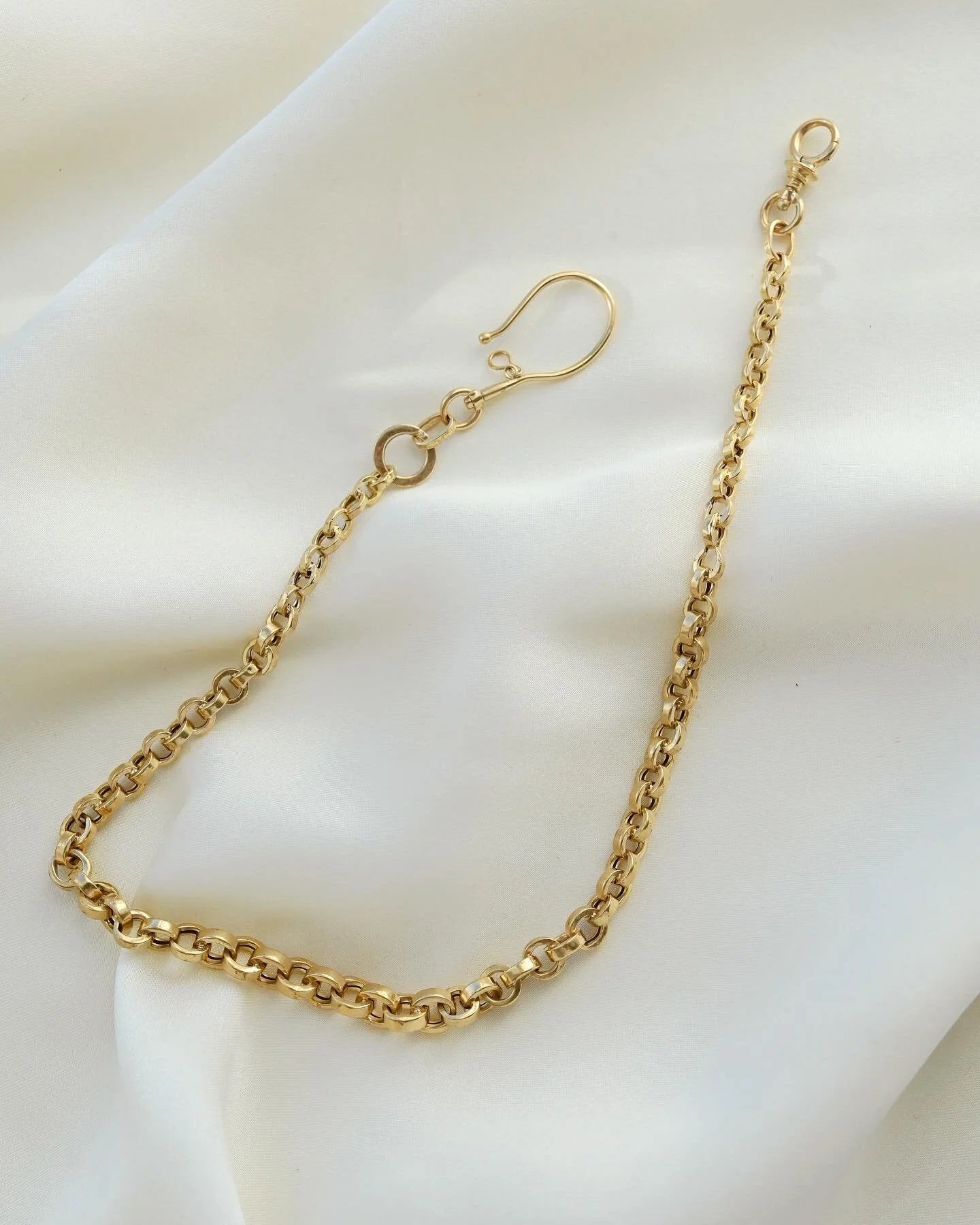 Antique 13.25 Inches Watch Chain 18K Gold 1871