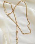 47.3 Inches Antique Long Guard Chain 18K Gold