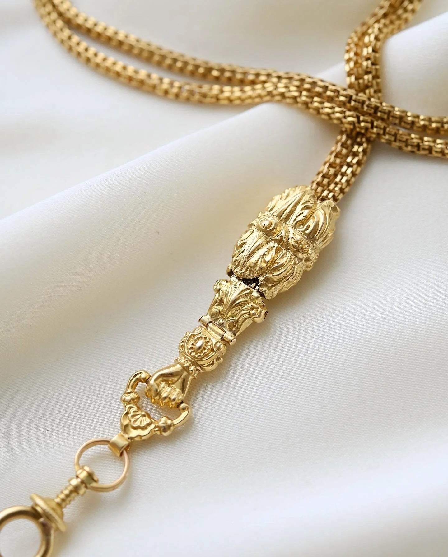 Once in A Lifetime Antique Long Guard Chain 18K Gold 1840