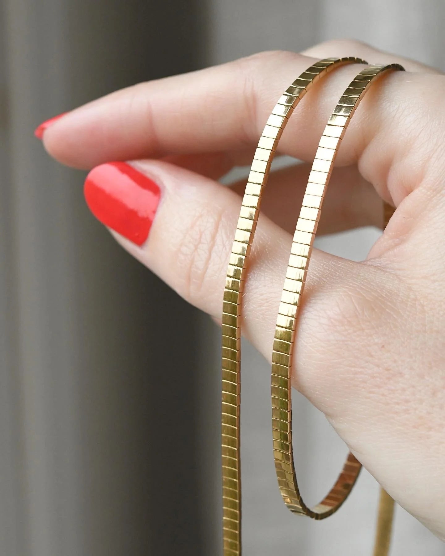Beautiful Italian Liquid Gold Chain 18K 1970s