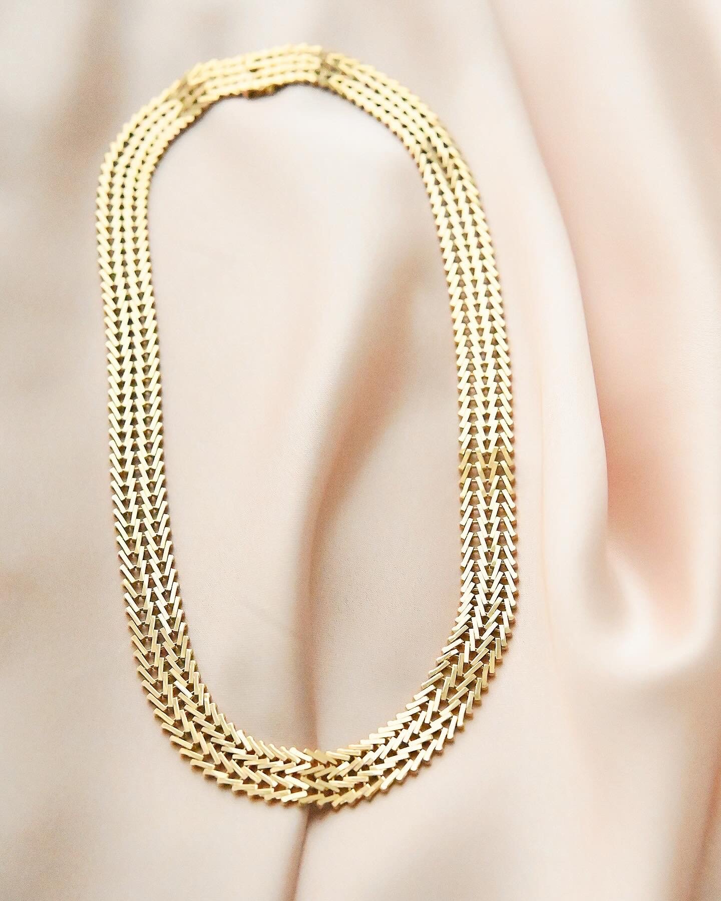 Big Magical 42 grams Danish Vintage Masterpiece Necklace 1960 14K Gold