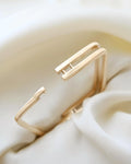 Perfect Scupltural Danish Vintage Bangle By Jørgen Rasmussen 14K Gold 1970s
