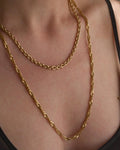 Rare Twisted Curb Chain 14K Gold 1970s