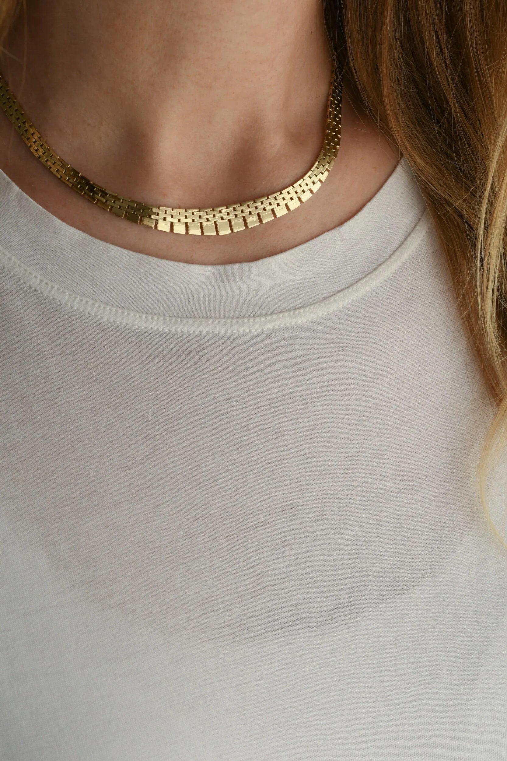 Gorgeous Sexy Brick Link Chain 29.5 Grams 14K Solid Gold