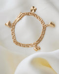Unique Good Luck and Protection Charm Bracelet 18K Gold 1961