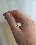 Sublime Cross Patée Engraved Ring 23K Gold 1939