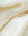 Perfect Danish Vintage Anchor Link Bracelet 14K Gold
