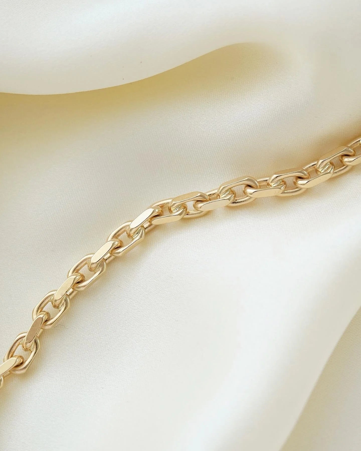 Perfect Danish Vintage Anchor Link Bracelet 14K Gold