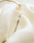 Stylish Danish Brick Link Necklace by N.C. Nielsen 14K Gold 1965
