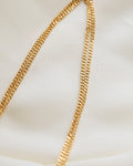 16.5 Inches Antique Watch Chain Double Curb 18K Gold 1916