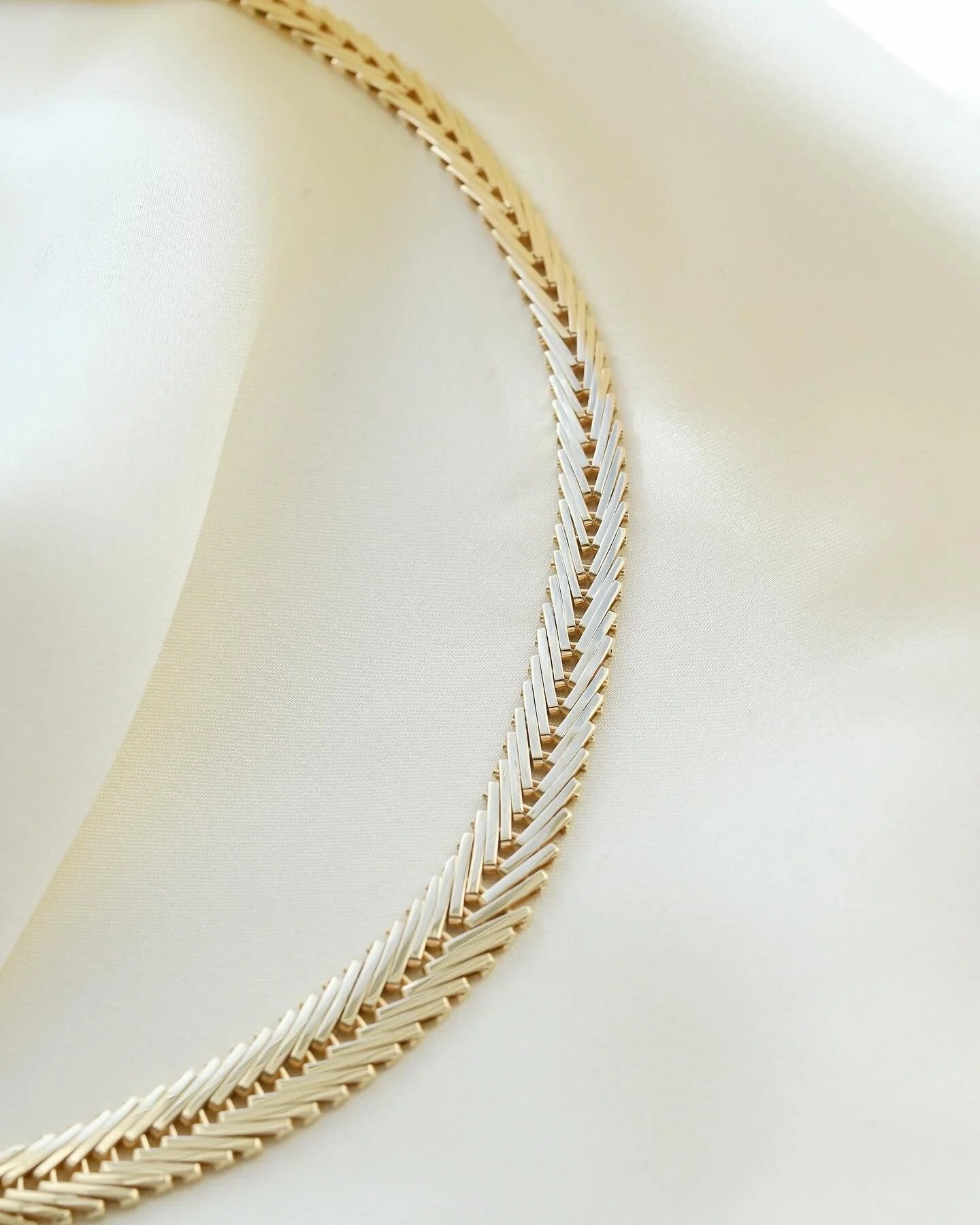Perfect Geneva Link Necklace by Carl Ove Frydenberg 14K Gold 1970