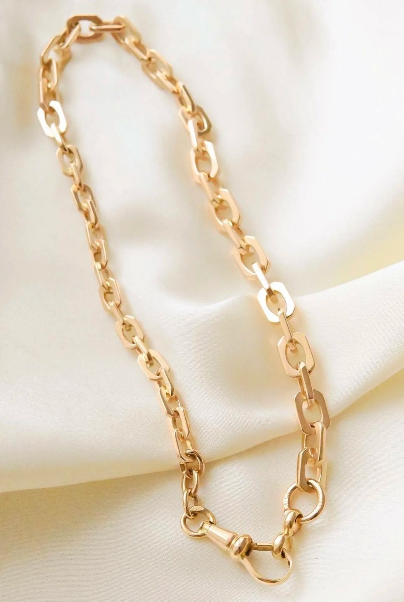 Heavy Rare Antique Watch Chain 18K Gold 1900s