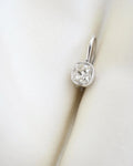Divine Old Mine Cut Diamond Earrings 18K White Gold