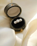 Rare Antique 2 Carats Threestone Old Cut Diamond Ring England 1910s
