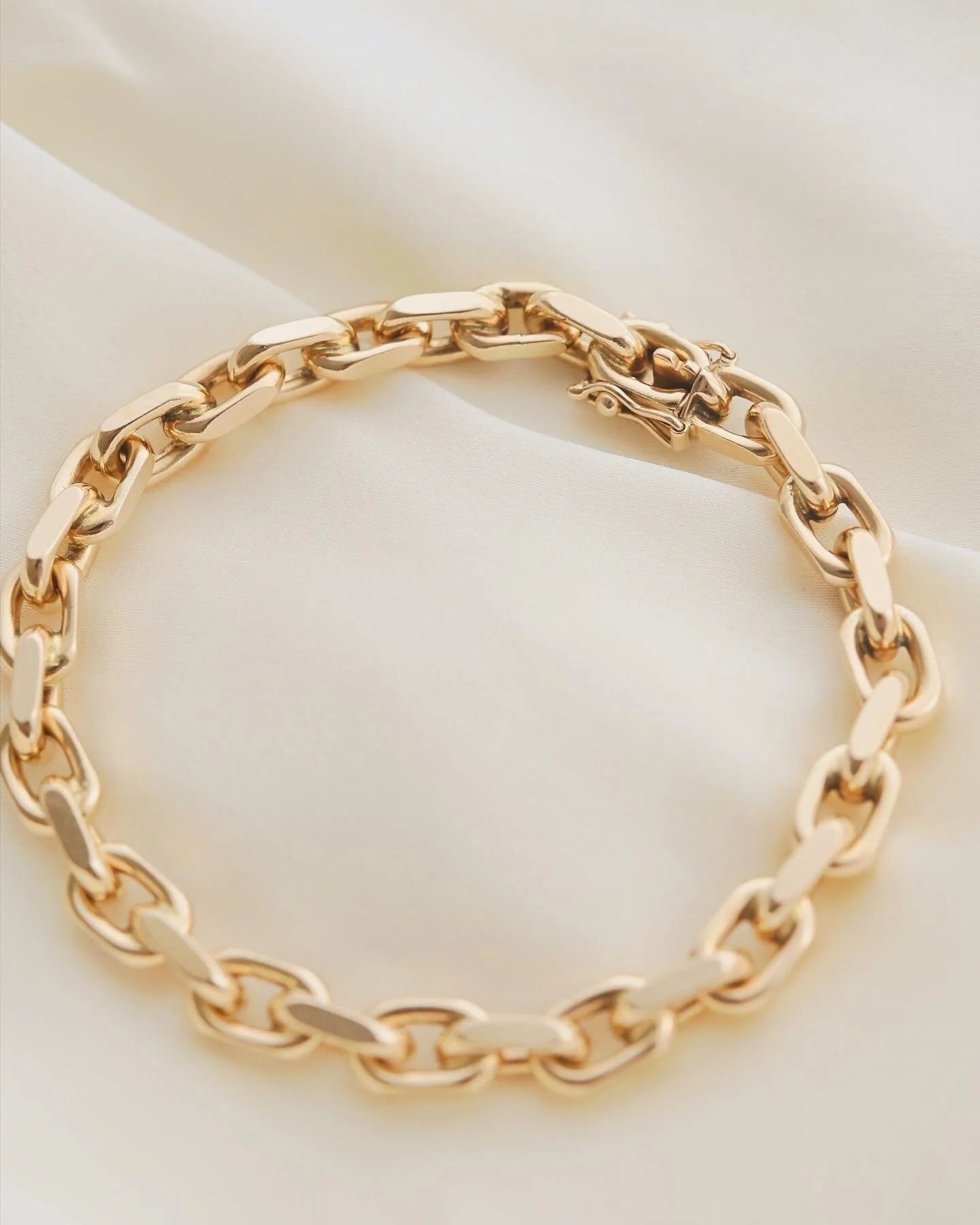 Sublime Danish Vintage Bracelet Whopping 36 Grams 14K Gold 1960