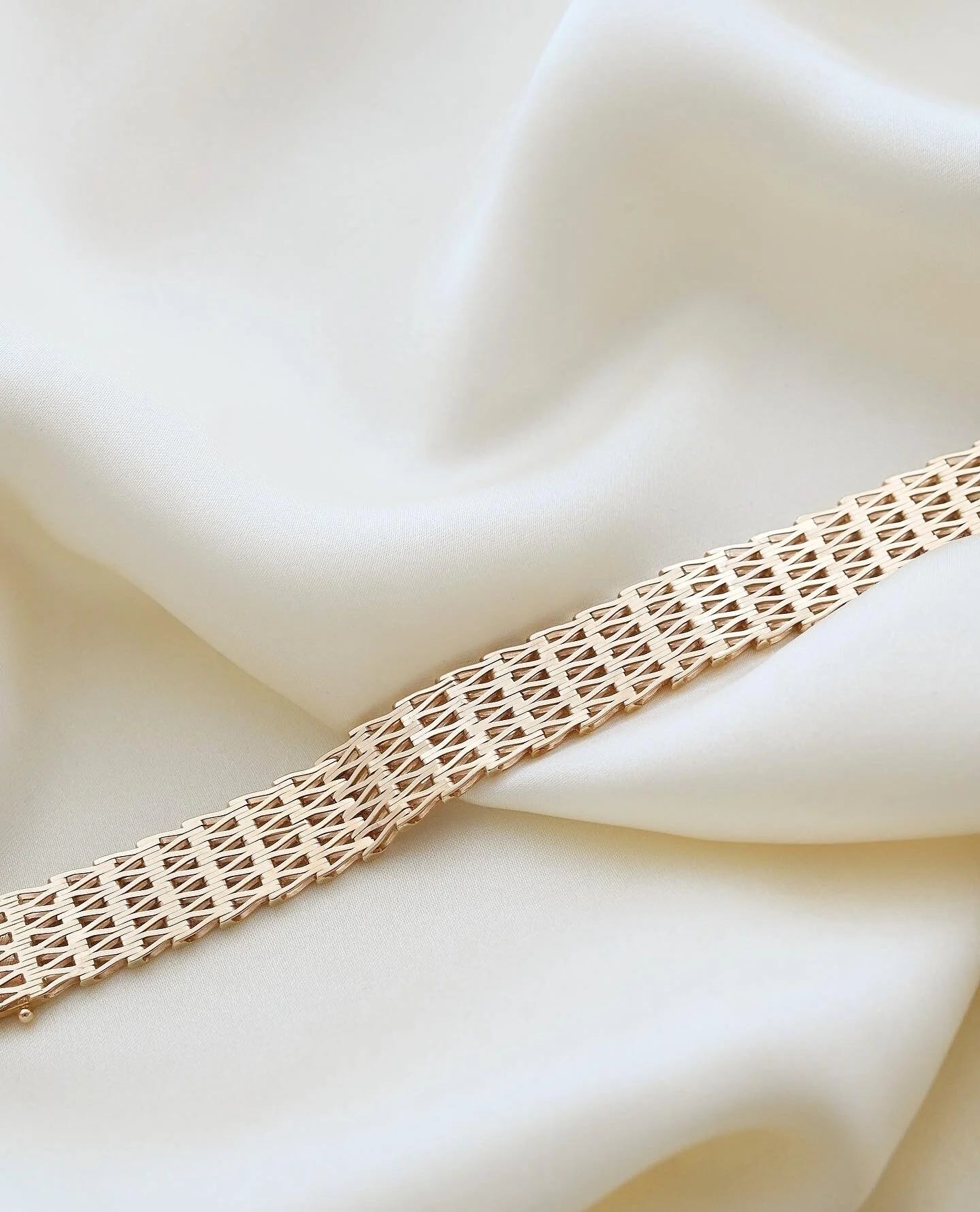 STUNNING Y Link Bracelet by Jens Poul Asby 14K Gold 1960