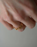 Big Beautiful Engraved Vintage Diamond Band 18K Gold