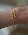 Sublime Danish Twisted Vintage Bangle 18K Gold