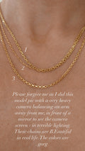 Skinny Baby Biker Link Chain 18K Gold 1945
