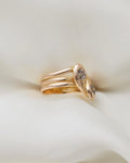 Antique Serpent Ring Old Cut Diamonds 18K Gold 1800s