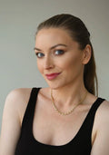 Head Turned Anchor Link Necklace Danish Vintage 14K Gold 1970