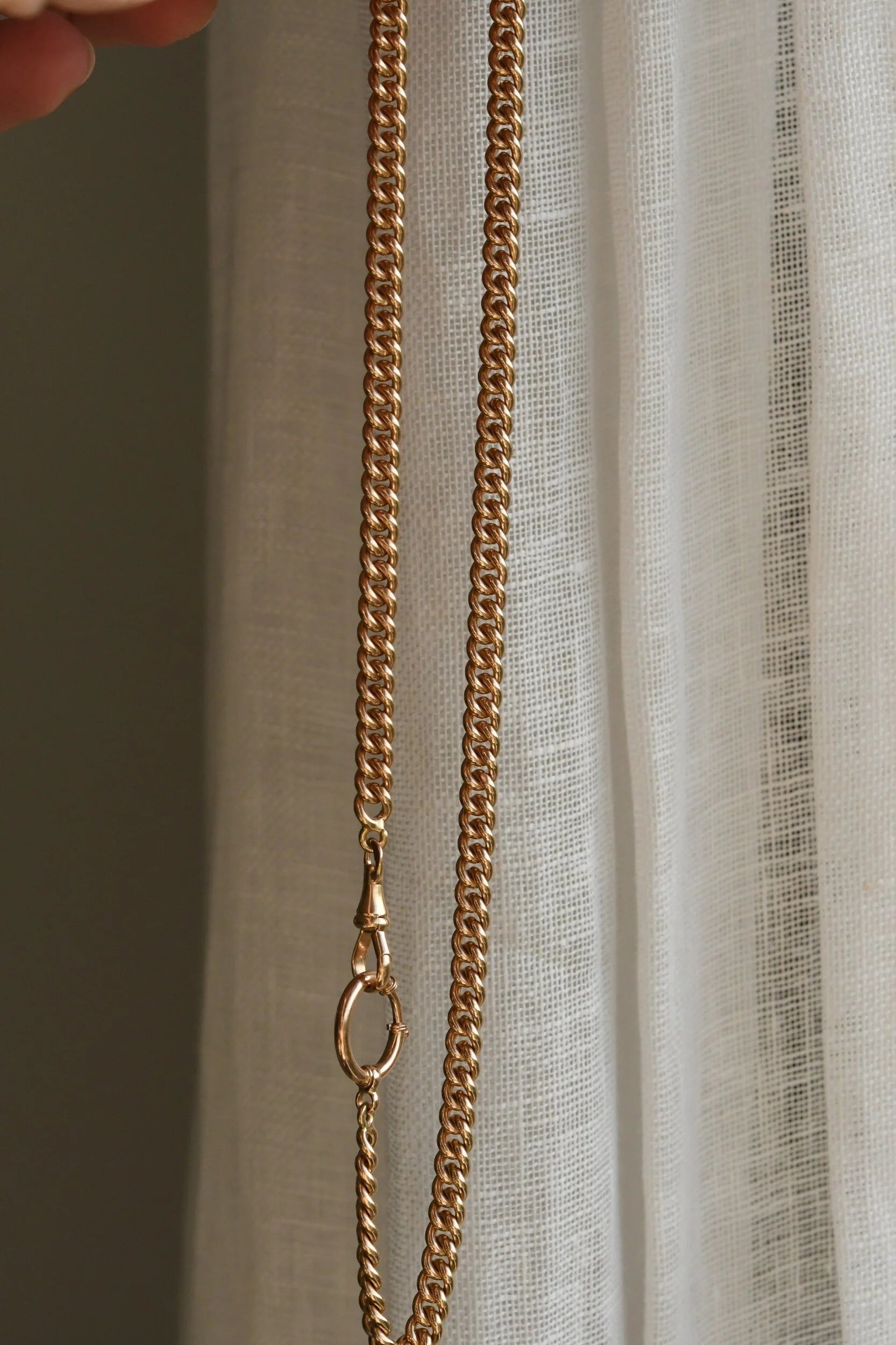 Sublime Antique Watch Chain Necklace 14K 47,8 grams
