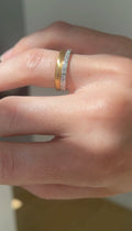 Antique Dream Ring W Eternity Diamonds 18K White Gold 1920s