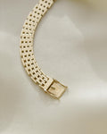 Stunning Danish Vintage Brick Link Bracelet 14K Gold