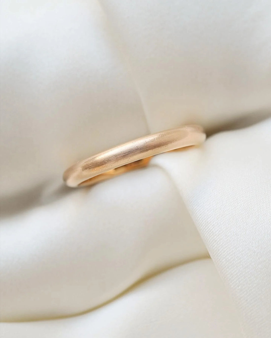 Beautiful Antique Soft Pastel Wedding Band Stacking Ring 20K Rose Gold 1923