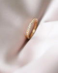 Sweet Old Stacking Band w Diamonds 18K Gold 1960 Sweden