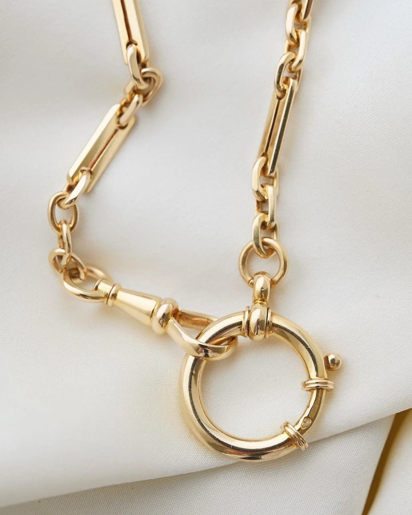 Sublime Heavy Swedish Watch Chain 18K Gold 1920s