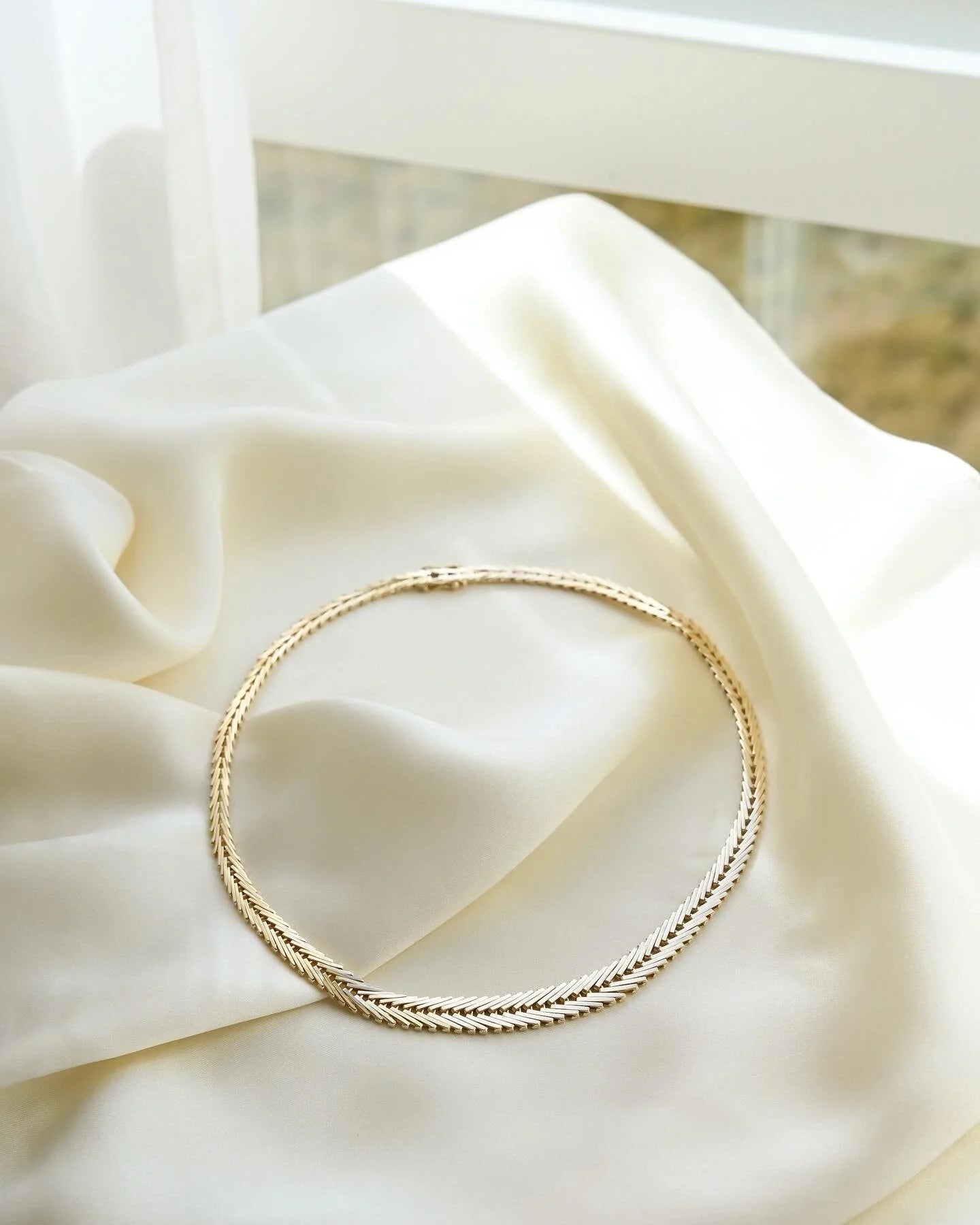Perfect Geneva Link Necklace by Carl Ove Frydenberg 14K Gold 1970