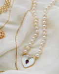 Pearl Dream Choker with Amethyst, Mother of Pearl and 18K Gold